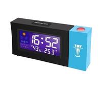 Xinfuquan Réveil Projecteur Digital avec,Reveil ado,Réveil à Piles,Horloge numérique en Couleurs.Projection Plafond,Fonction Snooze avec Thermomètre Intérieur pour Chambre,Maison