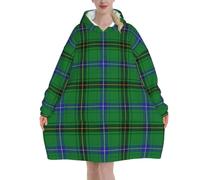 XingFox Sweat-shirt à capuche en flanelle à carreaux tartan écossais Henderson pour adulte, doux et chaud, avec poches