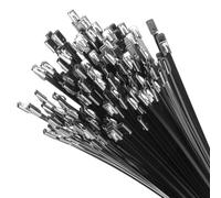 XINGO 100 Pièces Noir Collier de Serrage Métallique, 600mm* 4,6mm, Résistance à la traction de 136 KG, Serre Cable Pour Enroulement D'échappement