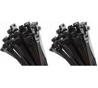 XINGO 100 Pièces Noir Large Attaches de câble, Extra Longue 450mm x 9mm Cde câble Nylon Resistant UV, 115 KGS Heavy Duty Serre-câbles Zip Ties (Lot de 2)