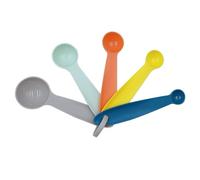 XINGSUI Ensemble de cuillère doseuse, Cuillères Doseuses en plastique | PP, 5 tailles, muni d’un anneau de suspension, facile à nettoyer, réutilisable,convient pour mesurer des liquides, poudres