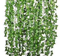 Xinhuju Lierre artificiel - 2,2 m - Faux lierre - Toile de fond pour décoratives | Réaliste au toucher résistant aux UV Simple à installer - Faux lierre fait à la main pour décoration de