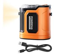 Xinhuju Ventilateur de taille portable - Empêche les problèmes de chaleur moite, profil de bloc compact, ambiance moderne, cellule de batterie 3600 mAh + cinq vitesses de vent, construction en