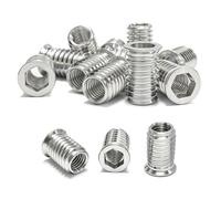 Xinjiayi Lot de 30 écrous à visser M8 x 30 mm, insert fileté pour bois | Acier allié, écrou à visser, manchons filetés, écrous à visser