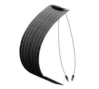 XINPUGUANG 50W 12V panneau solaire flexible pour van, bateau, camping-car | Type N, rendement élevé de 25 %, 115 cm × 24 cm (L × l), PET transparent, feuille arrière noire