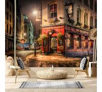 XINRUYI Papier peint 3D jolies rues de petite ville papier peint mural stickers décoratifs décoration de chambre et de salon