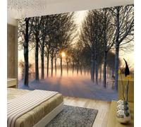 XINRUYI Papier peint 3D paysage de forêt au lever du soleil papier peint mural stickers artistiques décoration pour chambre et salon
