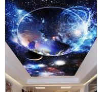 XINRUYI Papier peint mural autocollant 3D pour plafond, ciel étoilé et univers en trois dimensions, revêtement mural décoratif pour plafond de salon et de chambre