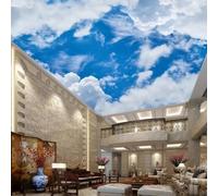 XINRUYI Papier peint mural autocollant 3D pour plafond, représentant un ciel bleu et des nuages blancs, idéal pour la décoration du plafond du salon et de la chambre.