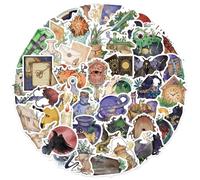 Xinsheinelry Autocollants de sorcière en PVC avec motif de crâne magique aquarelle pour scrapbooking, étui de téléphone, autocollants artistiques imperméables