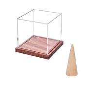 Xinsheinelry Présentoir de bagues de sport élégant avec base en bois et motifs de protection
