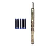 Xinsheinelry Stylo Plume à Presse en métal avec 5 Cartouches d ' Encre Encres métalliques rétractables Fontaine rétractable de 0, 38 mm pour l ' écriture de la Prise de Notes des étudiants