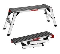 XinSunho Escabeau Plateforme Aluminium, Marchepied Pliable Antidérapant | Surface antidérapante, verrouillage sécurisé, 150 kg, léger et compact, idéal pour maison, garage et bricolage
