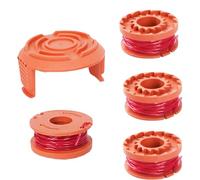 XINTONG 5 PCS Bobine Fil Coupe Bordure remplacements pour B20v Worx Tondeuse wg180 / wg163 / wg175, Bobine de Fil de Rechange,(4 Bobine Fil Coupe Bordure,1 Couvercle)