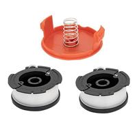 XINTONG Lot de 2 bobines et fil pour débroussailleuse électrique, compatible avec Black Decker, remplace AF-100 ST5530-GB GLC3630L20-GB STC1820PC-GB BESTA530-GB BESTA525-GB (avec 1 capuchon, 1 ressort
