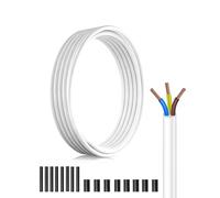 XINWANG H05VV-F 3x1,5mm² Câble Électrique Blanc, 10m | Câble souple avec gaine PVC pour appareils domestiques, atelier, éclairage et bricolage