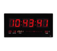 Xinwoer Horloge Murale Numérique Style Simple Horloge Numérique LED Calendrier Électrique Horloge Murale avec Noctilucence Maison Chambre Bureau