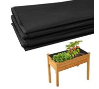 Xinxinphi 150cm x 200cm Doublure Tissu, Rouleau Revêtement Jardinières Robustes, Revêtements Culture pour Grande Jardinière Surélevée, Doublures Tissu pour Cultiver Légumes, Fleurs, Plantes (Noir)