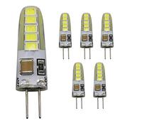 XINYANSEE 5 pièces G4 led 220V 1.5W 6000K Blanc froid 150LM, ampoules en silicone remplacent les ampoules halogènes traditionnelles 15W, angle de faisceau de 360 °