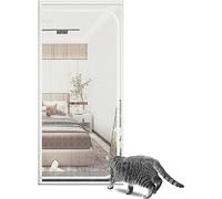 Xinyilau Barrière de sécurité for Chat, Porte de Balcon, moustiquaire épaisse for Salon, Cuisine, terrasse, Porte en Maille résistante aux Rayures avec Fermeture éclair(B,70x200cm)