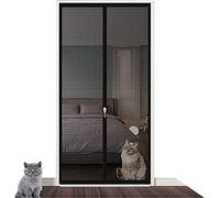 Xinyilau Moustiquaire for Chatière 90 X 210 Cm, Moustiquaire Robuste for Chat avec Fermeture Éclair Double Face Et Ruban Adhésif, Porte Mise À Jour for Chat, for Salon, Chambre À Coucher