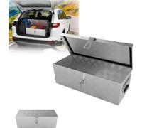 XINZI Coffre à outils en aluminium 18 litres Alubox Coffre de transport Coffre à outils Coffre à outils Verrouillable Coffre de remorque Coffre de camion Coffre de timon Argent
