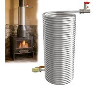 XINZI Échangeur de chaleur pour cheminée, serpentin de chauffage en acier inoxydable, économe en énergie, pour la production d'eau chaude, maison et jardin, pour Ø 12 cm