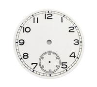 XIOKLM Cadran de Montre 37mm for ETA 6497 6498 ST3621, Vert Lumineux avec fenêtre Date, Mouvement Automatique(White-6498)