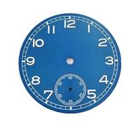 XIOKLM Cadran de Montre 37mm for ETA 6497 6498 ST3621, Vert Lumineux avec fenêtre Date, Mouvement Automatique(Blue-6498)