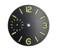 XIOKLM Cadran de Montre 37mm for ETA 6497 ST36, Vert Lumineux avec fenêtre Date, Mouvement Automatique(Dial 2)