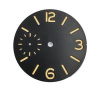 XIOKLM Cadran de Montre 37mm for ETA 6497 ST36, Vert Lumineux avec fenêtre Date, Mouvement Automatique(Dial 1)
