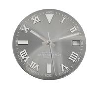 XIOKLM Cadran de Montre avec Aiguilles Vertes, fenêtre Date Lumineuse, 29mm, for NH35 NH36, adapté à 3.0 Heures et .8, Mouvement Automatique(Dial with Hands 1)