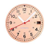 XIOKLM Cadran de Montre for Hommes, Cadran Automatique for NH35 NH36, Remplacement Cadrans Saumon Blanc et Noir, fenêtre Date(Salmon set-3H Date)