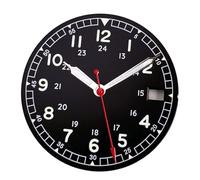 XIOKLM Cadran de Montre for Hommes, Cadran Automatique for NH35 NH36, Remplacement Cadrans Saumon Blanc et Noir, fenêtre Date(Black-1 set-3H Date)