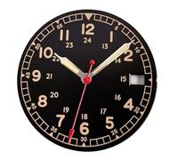 XIOKLM Cadran de Montre for Hommes, Cadran Automatique for NH35 NH36, Remplacement Cadrans Saumon Blanc et Noir, fenêtre Date(Black-2 set-3H Date)