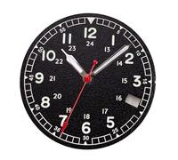 XIOKLM Cadran de Montre for Hommes, Cadran Automatique for NH35 NH36, Remplacement Cadrans Saumon Blanc et Noir, fenêtre Date(Black-1 Set-3.8 Date)