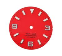 XIOKLM Cadran de Montre NH35 NH36, 29mm, avec Aiguilles Lumineuses, Noir, Blanc, Bleu, Visages, Partie Mouvement Automatique(Red Dial)