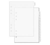 XiowDow 1 lot de 12 intercalaires en plastique pré-imprimés pour classeur A5, intercalaires mensuels à onglets givrés de 12 mois, séparateurs de pages pour cahier, planificateur, journal, fichiers