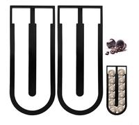 xiruiubao 2 Pièces Support Capsule Café, Porte Capsule pour 24 Capsule de Café, Rangement Capsules Mural pour Cuisine, Bureau, Cafés, Installation Sans Perçage, 24 x 9.5 cm, Noir