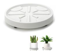 xiruiubao Porte Plante Roulettes, Support de Pot de Fleur à Roulettes Pivotant à 360°, Support Plante Roulette Rond ø 22cm, Capacité Charge 50 kg, Porte Plante pour Intérieur Extérieur