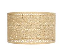 Xiuganpo Abat-jour en Métal ajouré en Fer, Abat-jour E27 E14, Utilisation Universelle, Bonne Dissipation de la Chaleur, Lustre, Lampadaire, Revêtement Anticorrosion 9,8 "x 6,3" (GOLD)