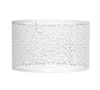 Xiuganpo Abat-jour en Métal ajouré en Fer, Abat-jour E27 E14, Utilisation Universelle, Bonne Dissipation de la Chaleur, Lustre, Lampadaire, Revêtement Anticorrosion 9,8 "x 6,3" (WHITE)