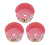 Xiuganpo Botte de Bouteille d'eau en Silicone, Manchon de Protection Antidérapant et Anti-Rayures, Motif de Chien de Dessin animé avec des Couleurs Vives pour Enfants, Voyage, Salle de Sport, (Rose)