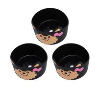 Xiuganpo Botte de Bouteille d'eau en Silicone, Manchon de Protection Antidérapant et Anti-Rayures, Motif de Chien de Dessin animé avec des Couleurs Vives pour Enfants, Voyage, Salle de Sport, (Black)