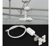Xiuganpo Buse de Pulvérisation Suspendue, Arroseur à 4 Têtes pour Outils D'irrigation de Jardin, en PVC de Haute qualité, Couleur Gris Blanc