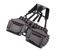 Xiuganpo Ceinture à Outils en Toile, Sangles Réglables en 4 Points | Pochette de hanche d\'entrepreneur, crochets métalliques, support de marteau, coussinets respirants, pour électriciens,