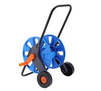 Xiuganpo Chariot Dévidoir pour Tuyau D'arrosage, Enrouleur à Eau Portable à | Support de stockage de tuyaux G1/2, capacité de 50 m, cadre en aluminium, avec roues pour jardin, pelouse, cour