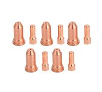 Xiuganpo Consommables pour Coupeur, 10 Pièces de Torche en Cuivre de 1,5 Mm 1,8 Mm, Série Pt80 Pt100 avec 5 Buses électrodes pour le Remplacement du Coupeur