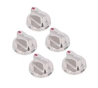 Xiuganpo Couvercle de Bouton de Cuisinière à Gaz en Acier Inoxydable, 5 Pièces, Boutons de Commande de Remplacement pour Boutons de Four DG64 00472A DG64 00473A FX510BGS NX58F5300SS
