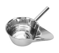 Xiuganpo Cuillère à Frites en Acier Inoxydable, Outil Multifonctionnel pour la Restauration et le Service Alimentaire, 10,2x12,0 Pouces (main droite)